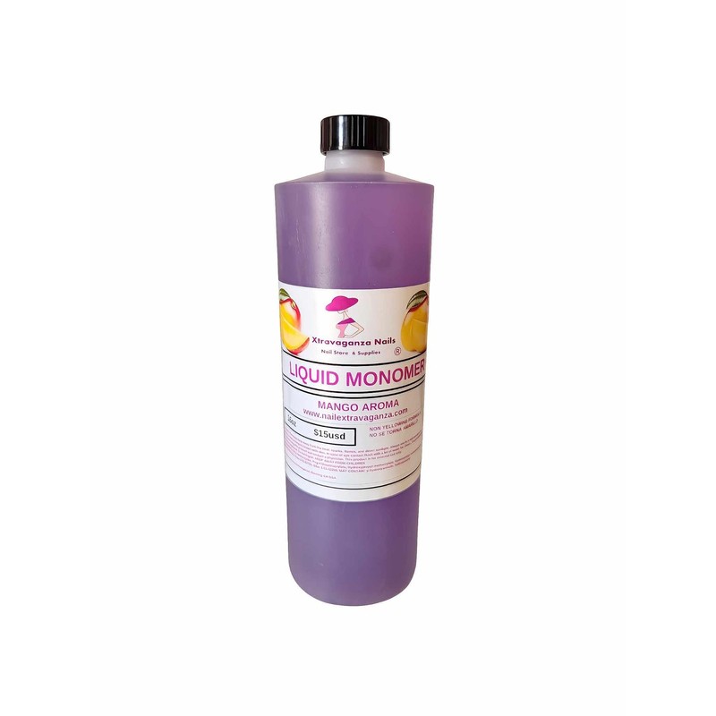 Extravaganza Nails Extra Beauty Nail Liquid Monomer 16oz Mango Aroma
