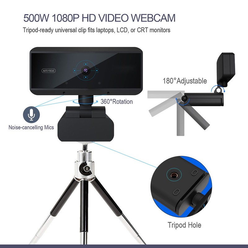 1080P Computer Camera Built‑In MIC HD for Video Conferencing Computer