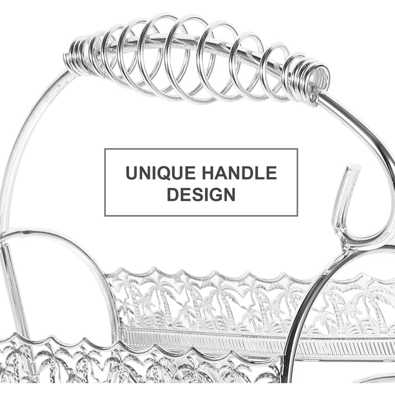 Soporte para Botellas de Vino de Hierro Plateado, Expositor Pequeño