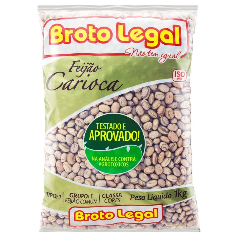 Broto Legal Feijao Carioca 1kg | Pinto Beans 35oz (PACK