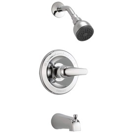 Peerless Classic Single-Function Tub and Shower Trim Kit with Single-Spray Shower Head, Aluminum, Chrome PTT188753 (Valve Not Included)