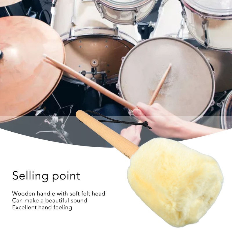 Drum Mallet Antislip Bass Drum Percussion Stick Hammer Wooden Musical