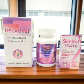 Pack Gelasimi Colágeno Simifol Cabello Piel Uñas Cápsulas Tabletas Uso Diario