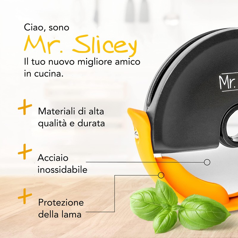 Helperfect Mr. Slicey Pizza Cutter, Perfect Slices Every Time, Extra