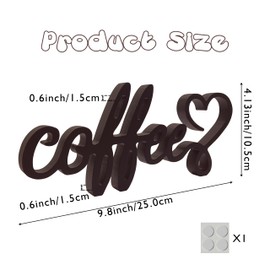 Coffee Wooden Bar Decor Sign, Farmhouse Coffee Accessories, Rustic Wood Coffee Table Sign Kitchen Plaque, 9.4" X4.2" Wood Plaque With Stand Gift For Home Kitchen Tabletop Decor(Brown)