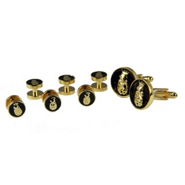Shrine & Mason Products 4031834 Roj Tuxedo Stud Cufflinks Set Jester Biliken Royal Order of Jesters Billiken Cuff Link Mirth is Kings