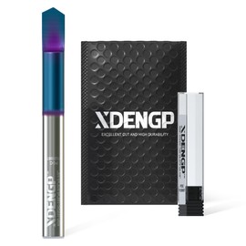 XDENGP 120 Degree V Groove Router Bit for CNC, Carbide V Groove Bit 0.005" Tip Width 1/4 Inch Shank with NACO Coated, CNC Carving Bits for Engraving and Signmaking Carving