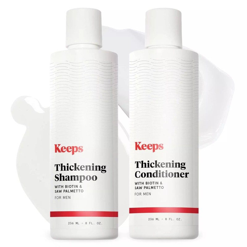 Keeps (2 Pack) Hair Thickening Mens Shampoo | Fuller Looking