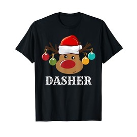 Santa Reindeer Dasher Xmas Group Costume T-Shirt