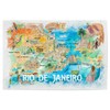 artboxONE Poster Cities Rio de Janeiro Illustrated Map - Picture