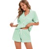LUBOT 100% Cotton Pyjamas for Women Short Summer Sleepwear Pyjamas
