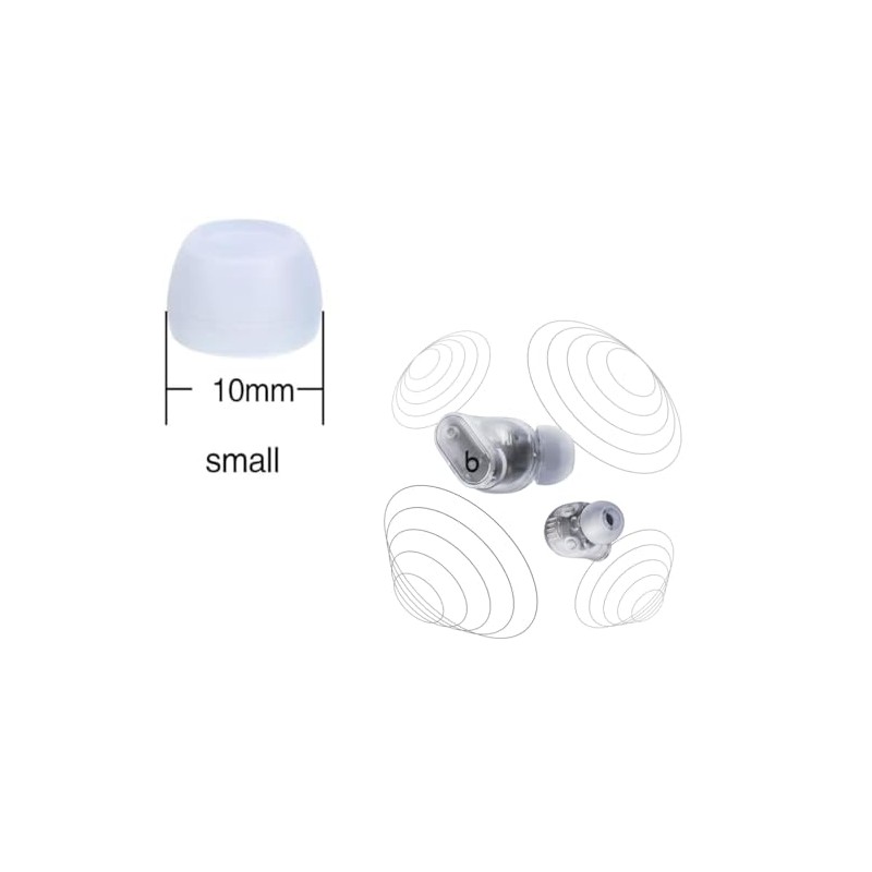 Zotech Replacement Earbud Tips for Beats Studio Buds +, 10