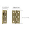 16 Pieces Iron Folding Butt Hinge Door Hinges Cabinet Drawer