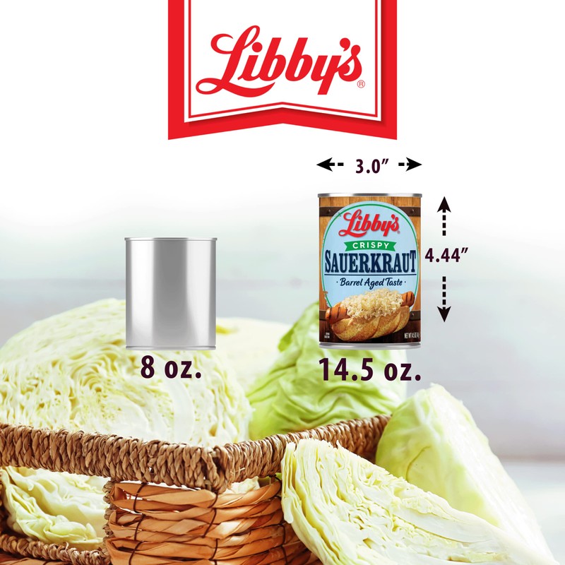 Libby's Crispy Sauerkraut | Classic Barrel Aged Tangy-Sour Taste |