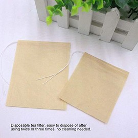 100pcs Bolsitas de té vacías, Bolsas de infusor de té vacías desechables Bolsas de té vacías Infusor de filtro con cordón para té de hojas sueltas(8 * 10cm)