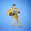 Elvis Presley in Gold Suit Holding Guitar Christmas Ornament