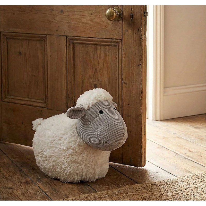 Lilienburg Door Stop Sheep Lambs Heavy Fabric Sack Decorative Sheep