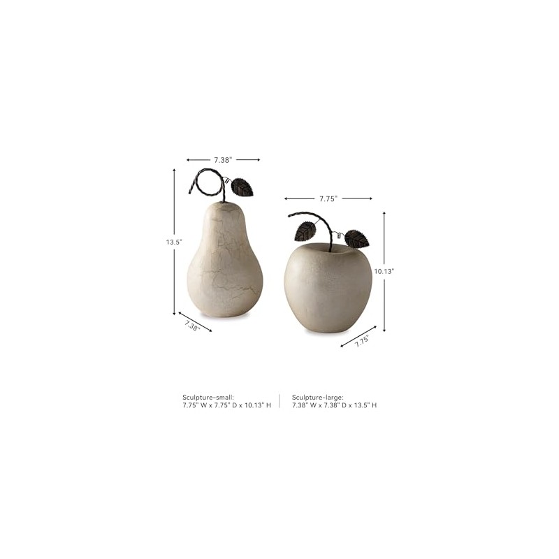 Signature Design by Ashley Bidelia 2 Piece Metal Apple Fruit