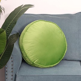 ANYEI Plush Round Pillow - Soft and Comfortable Velvet Simple Pillow for Stylish Living Environment (Green)