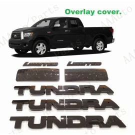 Toyota OEM OVERLAY Gloss black Fender Door Rear Tundra V8 Limited Emblems 2007-2013 Tundra