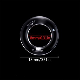 RoadLoo Roman Curtain Rings, 100 Pieces Clear Blind Roman Ring and 50m 1.8 mm Roman Blind Cord White Braided Lift Shade Cord Transparent Plastic Rings for DIY Roman Curtains Blind Shade