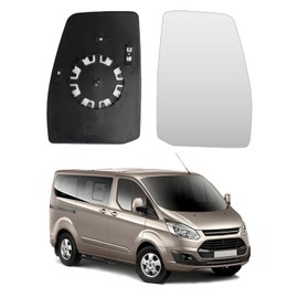 Beheizt Spiegelglas, Ersatz Außenspiegelglas mit Trägerplatte Kompatibel mit F-ord Transit Custom 2013–2019 (Rechts)