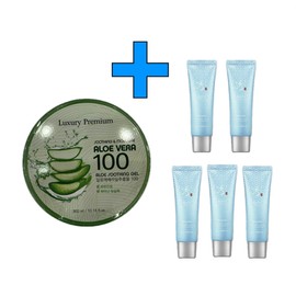 Luxury Premium Aloe Vera 100 Soothing Gel 300ml+Soryehan Moisture Fountain Cream 25mlX5 / 럭셔리 프리미엄 알로에베라 100 수딩젤 300ml+수려한 수분샘 크림 25mlX5개
