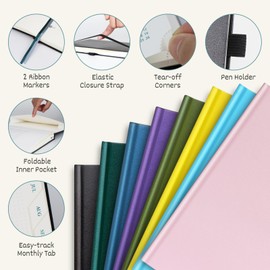 BEZEND Planner 2024-2025, Large Size 8.5" x 11" Weekly Notebook Academic Calender-120 GSM Thick Paper-12 Months (July 24 - June 25) Daily Weekly and Monthly with Tabs, Inner Pocket, Hard Cover (Olive)