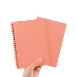 DSTELIN Pink Sketch Coil Notebooks, 2-Pack, 120 Pages (60 Sheets), Hardcover with 1150GSM Cardstock, 7.5 x 5.1 Inches, 100GSM Paper