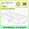 Cieemine 12 Inch Twin Bed Frames, Heavy Duty Metal Twin