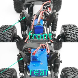 MOHERO 4Pcs CNC Aluminum RC Shock Towers Front and Rear Shock Mounts for 1/18 TRX4M Bronco Defender RC Crawler Car Upgrade Parts