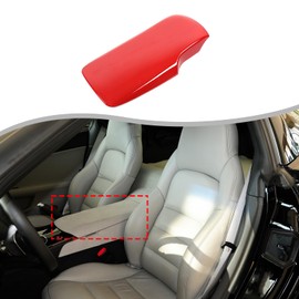 Suetlcoity Center Console Cover Compatible with Corvette C6 Stringray 2005-2013 Car Armrest Cover Cushion Accessories Car Armrest Storage Box Cover Car Arm Pads Caps Protector Pad (Sport Red)