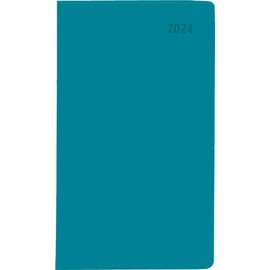 Leporello Pocket Planner PVC Turquoise 2024 9.5 x 16 1M/1S