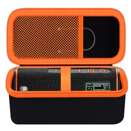 HESPLUS Hard Carrying Case for Bushnell Golf Wingman View Golf GPS Speaker, Travel Protective Storage Case Bag Organizer with Mesh Pocket for Charging Cords and Accessories - Black (Case Only)