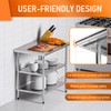 HOCCOT Stainless Steel Table for Prep & Work 24" X