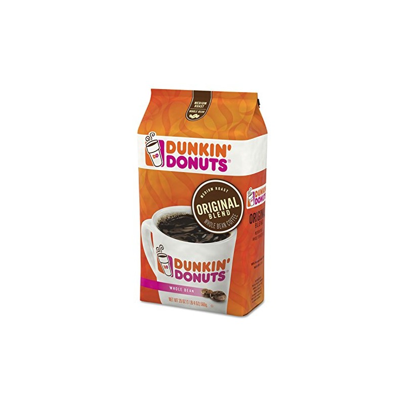 Dunkin' Original Blend Medium Roast Whole Bean Coffee, 20 Ounces