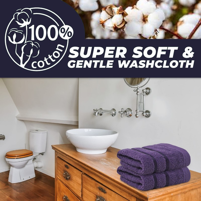 Towelogy® Fast Drying Flannel Face Cloth 100% Cotton Super Soft