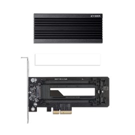 ICY DOCK M.2 NVMe SSD to PCIe X16/X8/X4 Card Adapter with Large Aluminum Heat Sink | EZConvert Ex Pro MB987M2P-1B