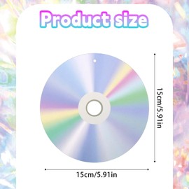 lasuroa 18pcs 90's Party Decorations, Iridescent Retro CD Disc Cutouts Hanging Swirls Y2K Era Music Theme Ceiling Streamers for 1990s 2000s Birthday Party Throwback Supplies