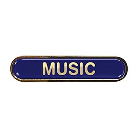 Capricornone Music Gel Domed Blue School Bar Badge