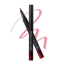 Diamond Glitter Liquid Eyeliner Pen, Red Glitter Waterproof Eyeliner Pen, Metallic Intense Colour Eyeliner Long-Lasting, Ultra Fine Nib, Highly Pigmented Smudge-proof Makeup for Festive Restyling-07