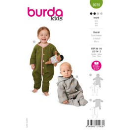 Burda Sewing Pattern 9235 Overall [Kids Size 56-98] Level 2 Easy Sewing Pattern