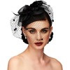 TS Fascinators Hat Tea Party Hat Mesh Floral Feather Hair