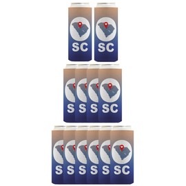 South Carolina Pride Gifts Love South Carolina SC South East Region State Pride 12-Pack Ultra Slim Can Coolies