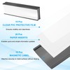PATIKIL Magnetic Label Holder 8" x 2.3" with Paper Inserts,