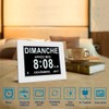 8" White Digital Wall Clock with Date, Day and Time