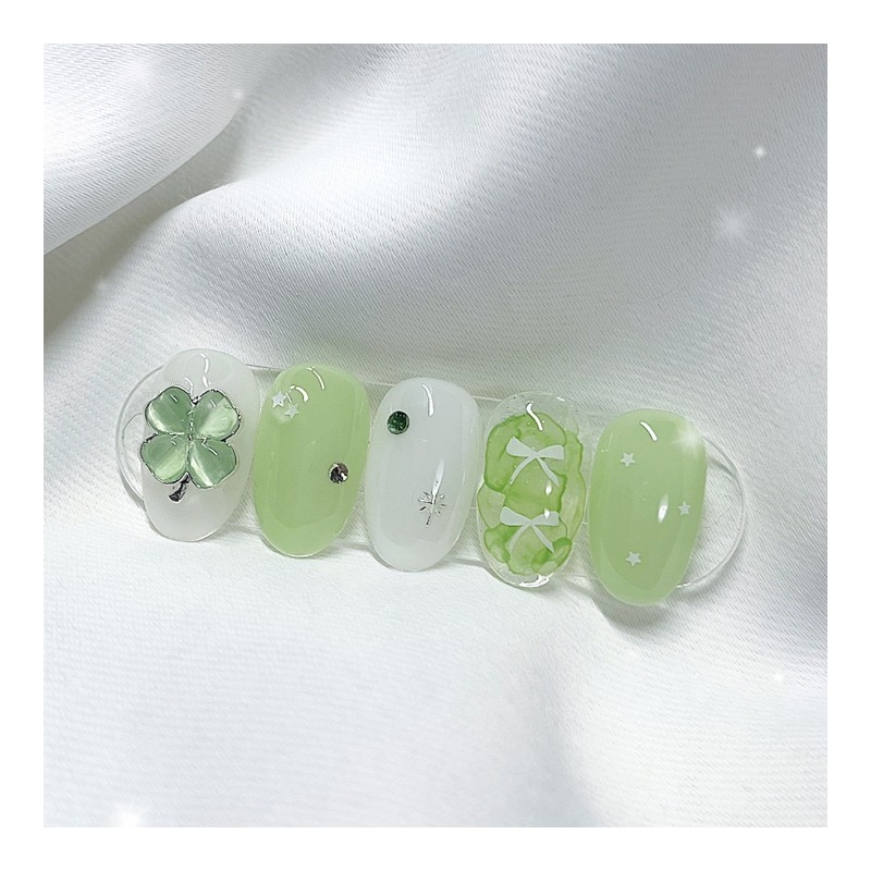 [Handmade Nail Tips] Clover To You Nail Tips - Full