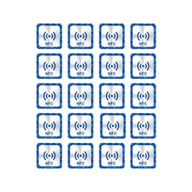 YANZEO 20Pcs NFC NTAG213 RFID Tag NFC 213 Metal Resistant Sticker,144 Bytes Memory Fully Programmable for NFC-Enabled Devices