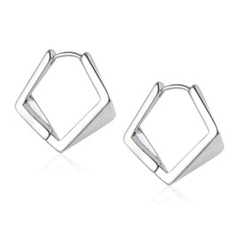 Hoop Earrings Silver 925 Earrings Silver 925 for Women Girls Medium Silver Earrings Fashion Huggie Hoop Earrings Silver/Gold, small, Gold-plated, No Gemstone