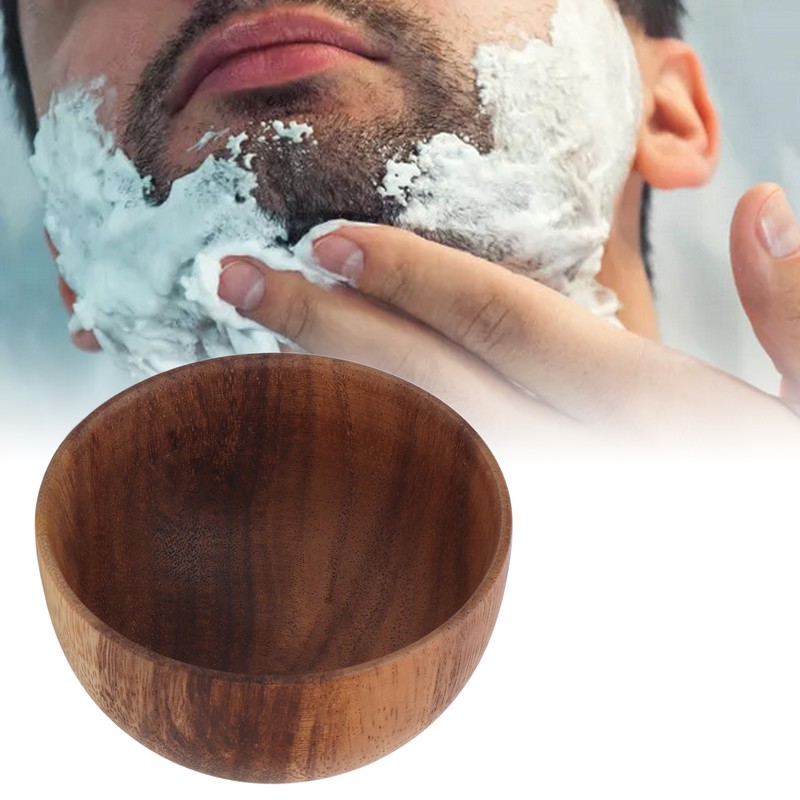 Wooden Shaving Soap Bowl Portable Foaming Large Capacity Wood Shave